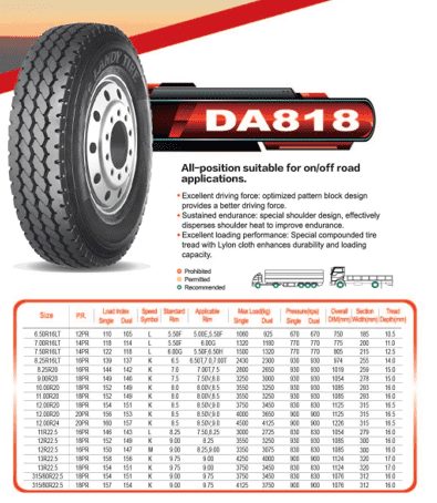 DA 818 LANDY TYRE